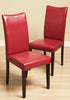 Shino Red Bi-cast Leather Dining Chairs (Set of 2)