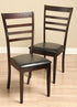 Crystal Leather Dining Room Chairs (Set of 2)