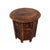 The Urban Port Wooden Hand Carved Folding Accent Coffee Table, Brown