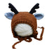Newborn Baby Photography Props Knitted Handmade Hat Deer [Brown]