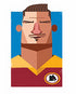 The World Cup Football Star Decoration Oil Painting-21*30cm(Francesco Totti)
