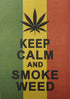 Nostalgic Retro Kraft Paper Poster Keep Calm Jamaican Reggae Style