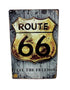 [ROUTE 66] Wall Decor Tin Metal Drawing Vintage Retro Classic Plaque Prints