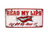 [READ MY LIPS] Wall Decor Tin Metal Drawing Old License Number Prints