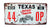 [TEXAS] Wall Decor Tin Metal Drawing Old License Number Prints