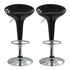 AmeriHome Kitchen Game Room 2 Piece 360Degree Swivel Seats Bar Stool Set Black