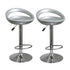AmeriHome 2 Piece Bar Stool Set - Silver