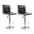 AmeriHome Garage Game Room 2 Piece 2 Tone Padded Adjustable Height Bar Stool Set