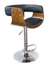 Ameri Home Bent Wood Jet Faux Leather Bar Stool
