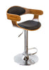 Ameri Home Bent Wood Raven Faux Leather Bar Stool
