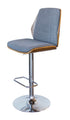 Ameri Home Bent Wood Slate Fabric Bar Stool