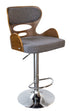 Ameri Home Bent Wood Pebble Fabric Bar Stool