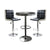 AmeriHome Kitchen Bar Dorm Room 3 Piece Contemporary Two Tone Adjustable Height Bar Set