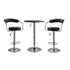 AmeriHome Bar Game Room Shop 3 Piece Adjustable Height Bar Set