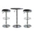 AmeriHome Kitchen Bar Basement 3 Piece Adjustable Height Bar Set