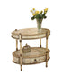 Oval Accent Table Tuscan Cream Hand Painted Light