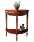 Demilune Console Table Cherry and Red Paint Light