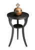 Round Accent Table Black Licorice Light