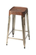 Butler Home Decor Connor Iron and Leather Barstool - Medium Brown