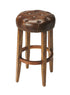 Butler Home Decor Gallatin Round Leather Bar Stool - Dark Brown