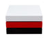 Diamond Sofa Tri-Color Cocktail with Rotating Sections with Storage White/Red/Black