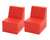 ECR4Kids Softzone 2-Pack Youth Chair - Red