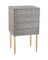 Sterling Home Decorative Elm Point 3-Drawer Chest - Gold/Grey