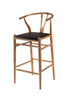 Fine Mod Imports Woodstring Bar Stool Chair, Natural