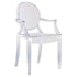 Fine Mod Imports Clear Arm Chair, Clear