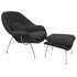Fine Mod Imports Woom Chair and Ottoman, Black