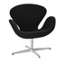 Fine Mod Imports Swan Chair Fabric, Black