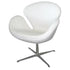 Fine Mod Imports Swan Chair Fabric, White