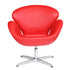 Fine Mod Imports Swan Chair Leather, Red