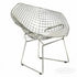 Fine Mod Imports Wire Diamond Chair, White