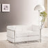 Fine Mod Imports Cube Lc2 Petit Loveseat, White