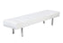 Fine Mod Imports Classic Leather Bench 3 Seater, White