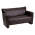 Flash Furniture Hercules Majesty Series Brown Leather Office Living Room Love Seat Reception Sofa