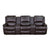 Brown Leather Pillowtop 3-Seat Home Theater Recliner with Storage Consoles [BT-70295-3-BRN-GG]