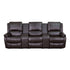 Brown Leather Pillowtop 3-Seat Home Theater Recliner with Storage Consoles [BT-70295-3-BRN-GG]