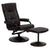 Contemporary Brown Leather Recliner and Ottoman with Leather Wrapped Base [BT-7862-BN-GG]