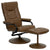 Contemporary Palimino Leather Recliner and Ottoman with Leather Wrapped Base [BT-7862-PALIMINO-GG]