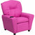 Contemporary Hot Pink Vinyl Kids Recliner with Cup Holder [BT-7950-KID-HOT-PINK-GG]
