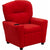 Offex Contemporary Red Microfiber Kids Recliner with Cup Holder