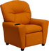 Contemporary Orange Vinyl Kids Recliner with Cup Holder [BT-7950-KID-ORANGE-GG]