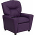 Contemporary Purple Vinyl Kids Recliner with Cup Holder [BT-7950-KID-PUR-GG]