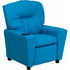 Contemporary Turquoise Vinyl Kids Recliner with Cup Holder [BT-7950-KID-TURQ-GG]
