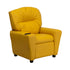 Contemporary Yellow Vinyl Kids Recliner with Cup Holder [BT-7950-KID-YEL-GG]
