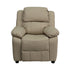 Deluxe Heavily Padded Contemporary Beige Vinyl Kids Recliner with Storage Arms [BT-7985-KID-BGE-GG]