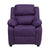Deluxe Heavily Padded Contemporary Purple Vinyl Kids Recliner with Storage Arms [BT-7985-KID-PUR-GG]