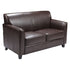 HERCULES Diplomat Series Brown Leather Love Seat [BT-827-2-BN-GG]